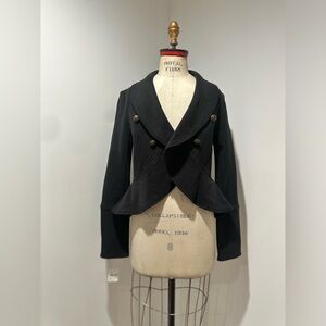 NWT Free People military style jacket blazer with pockets size xs black